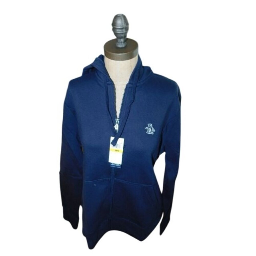 Penguin Size XXXL 3X Navy Blue Full Zip Hoodie Golf Sweatshirt Jacket NWT Plus